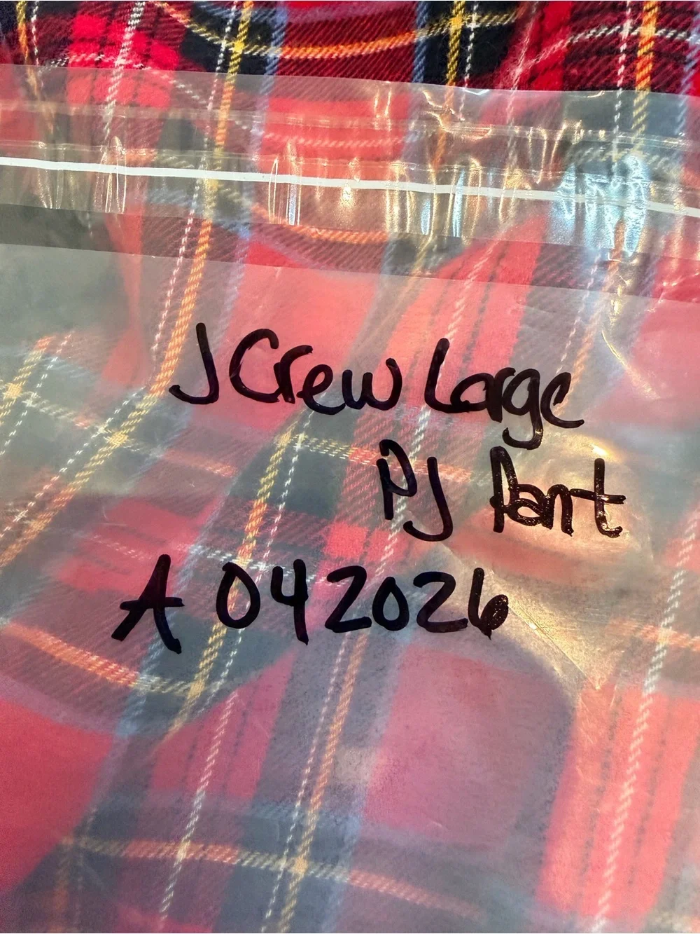 J.Crew Red Plaid Flannel Pajama Pants Size L Cozy Lounge Sleepwear